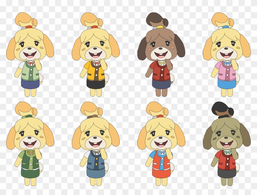 Lizuka's Alternate Color Mock-ups - Isabelle Smash Ultimate Colors Clipart