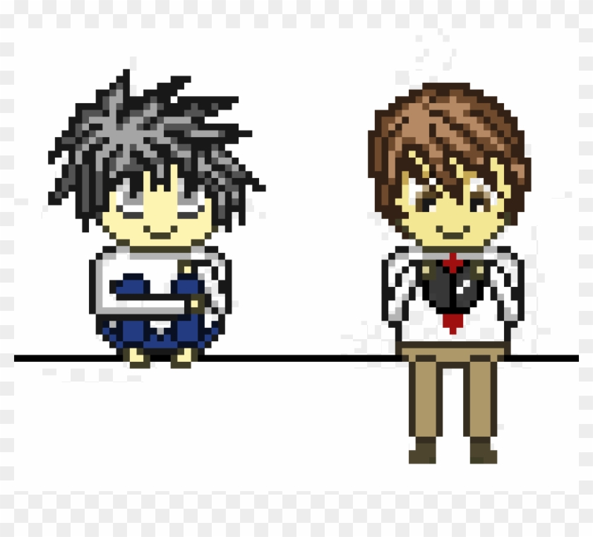 L And Kira - Cartoon Clipart