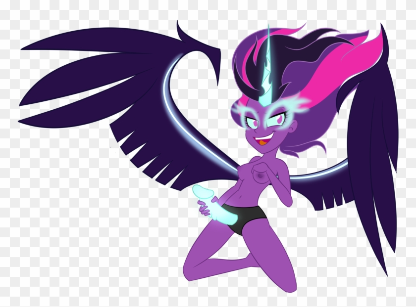 Nipples, Nudity, Sex Toy, Simple Background, Solo, - Mlp Midnight Sparkle Nude Clipart