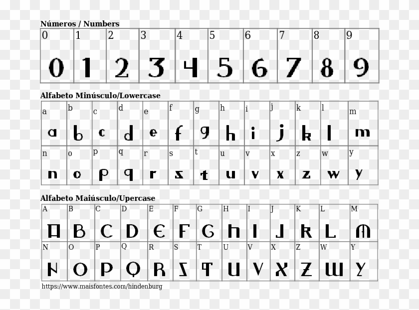 Font Details Hindenburg - Font Clipart #4302438