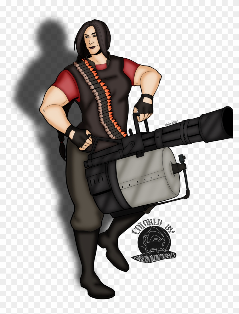 Zhanna As The Heavy - Assault Rifle Clipart #4302731