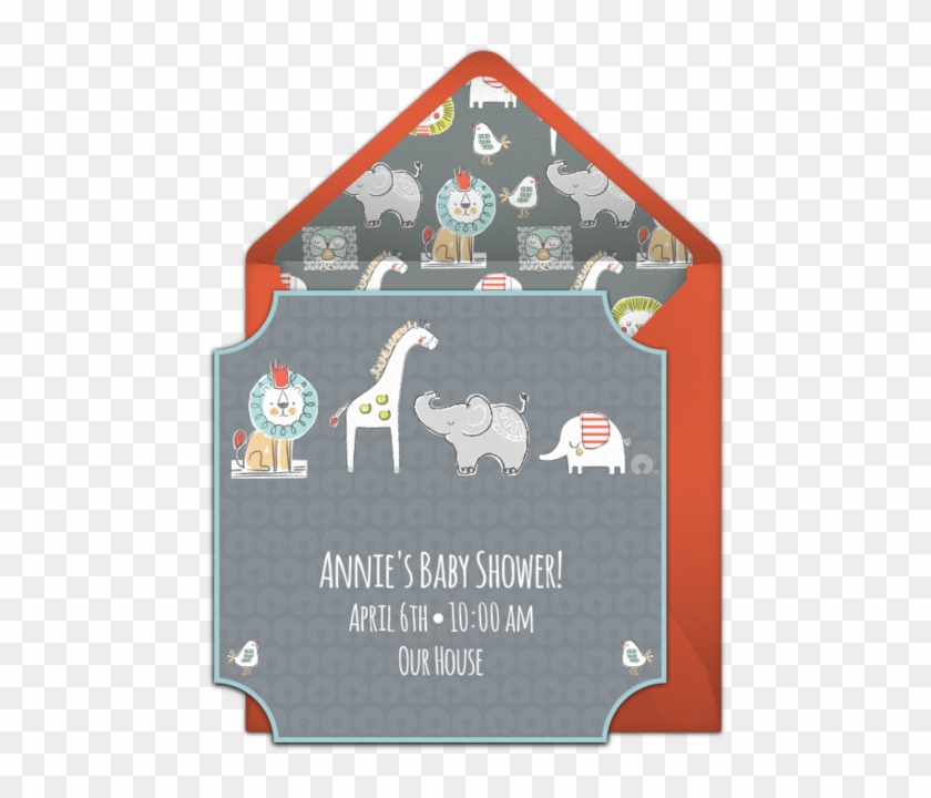 Sketch Slate Online Invitation - Indian Elephant Clipart