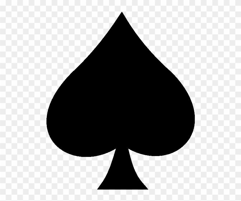 Naipe Espadas - Ace Of Spades Black And White Clipart