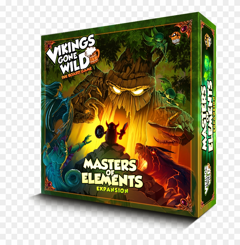 Kickstarting An Expansion With Lucky Duck Games - Vikings Gone Wild Masters Of Elements Clipart #4303273