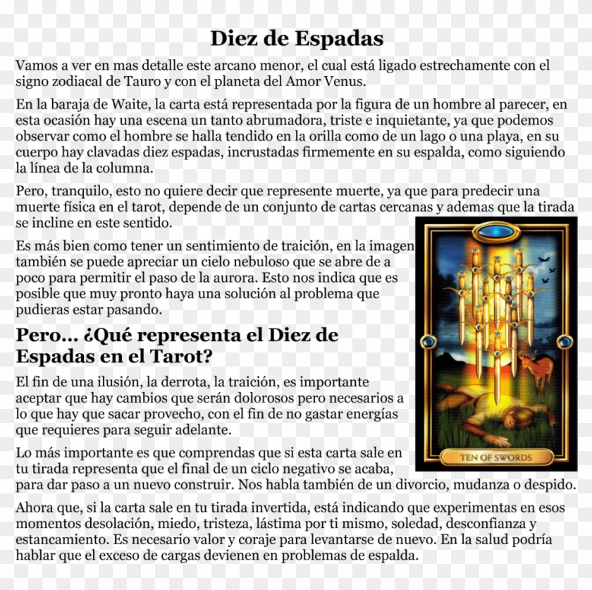 10 Diez De Espadas - Poster Clipart #4303791