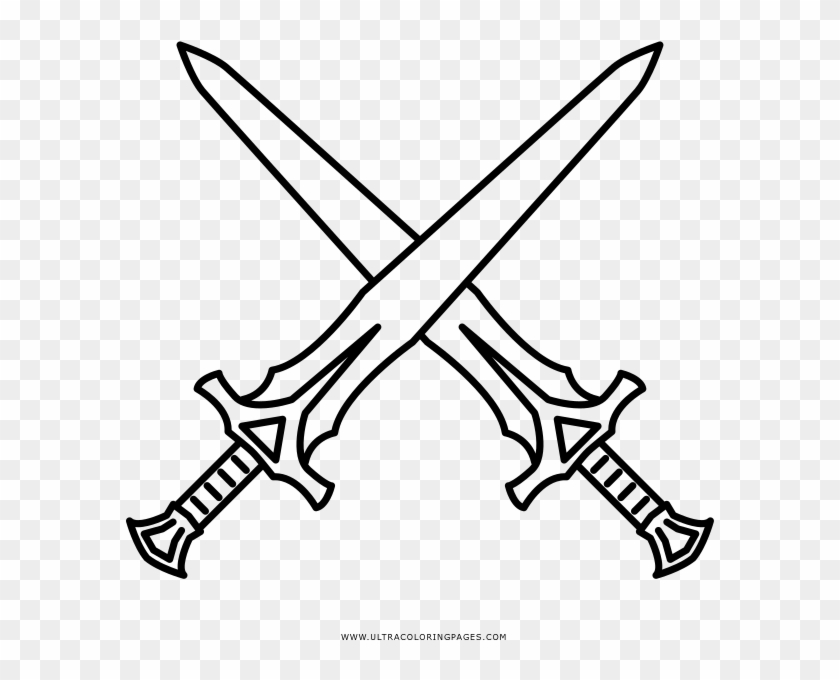Espadas Coloring Page - Knife Clipart #4303847