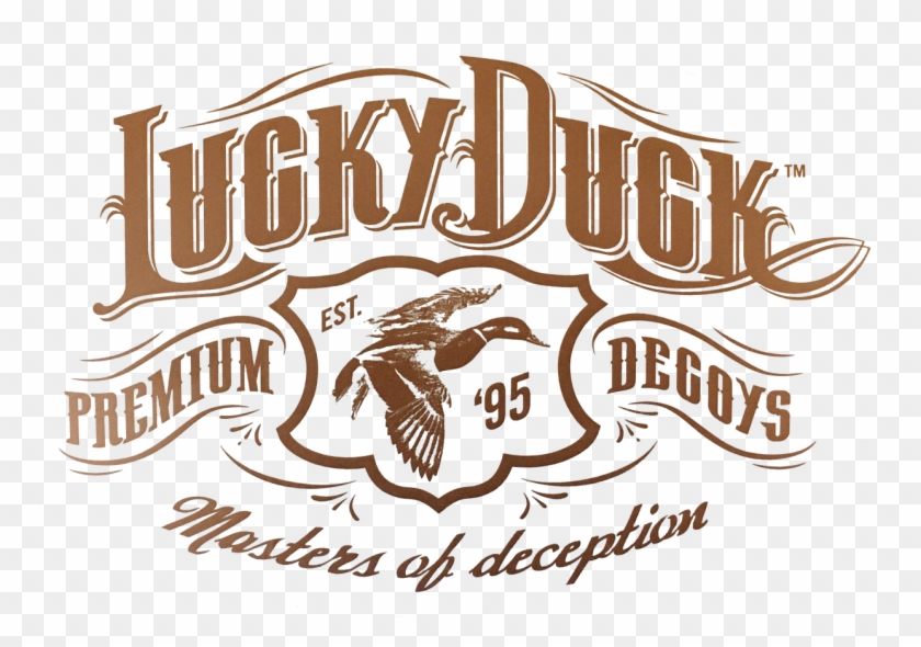 8" Metallic Bronze Lucky Duck Decal - Lucky Duck Decoy Logo Clipart #4303935