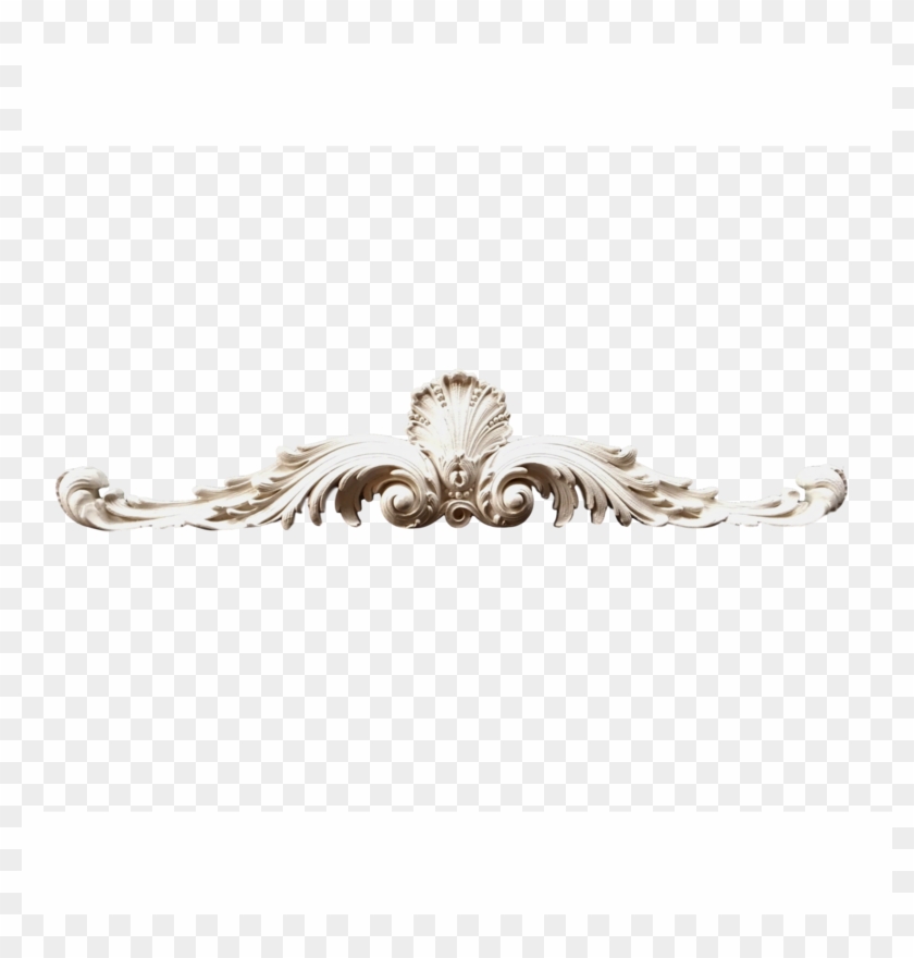 Wall Panel Center Ornament Louis Xv 4" H X 19" W X - Brooch Clipart #4304043
