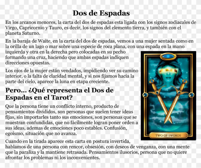 02 Dos De Espadas - Gilded Tarot Clipart