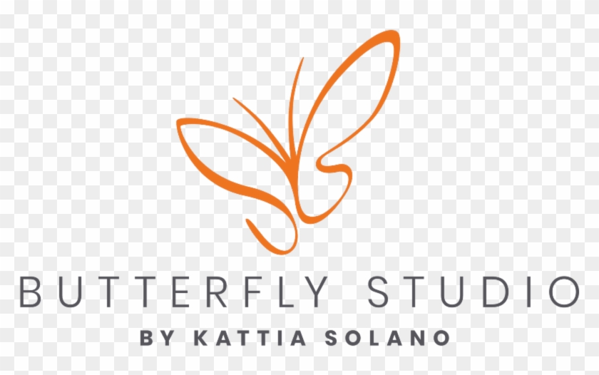 You Can't Miss This - Butterfly Studio Salon Logo Clipart