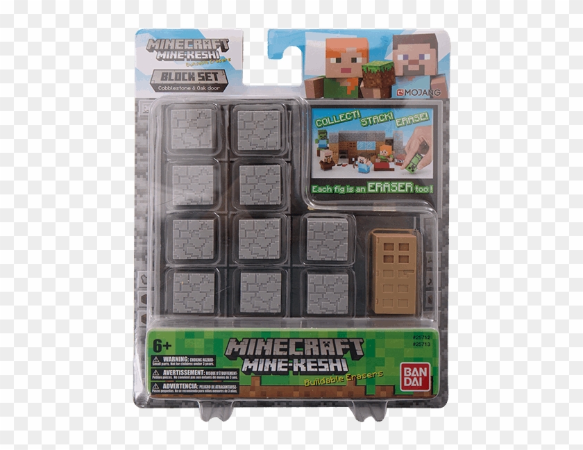Cobblestone & Wooden Door Mine-keshi Figure Set - Minecraft Door Toy Clipart #4305427
