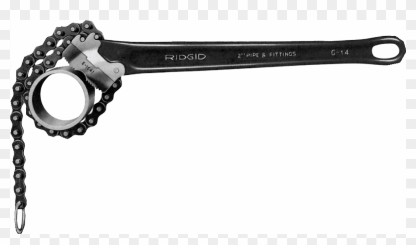 Chain Pipe Tongs - Saw Chain Clipart