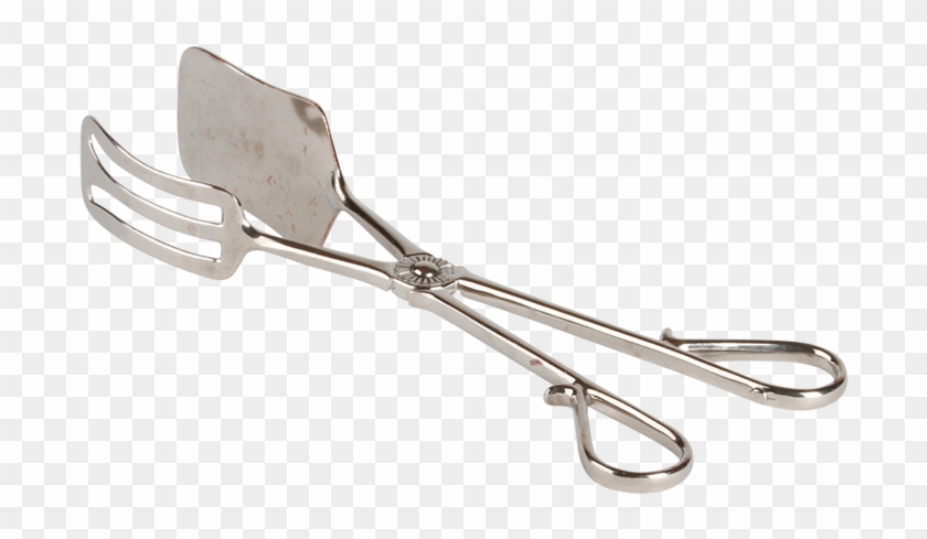 Silver Meat Or Pastry Tongs - Kitchen Utensil Clipart #4305720