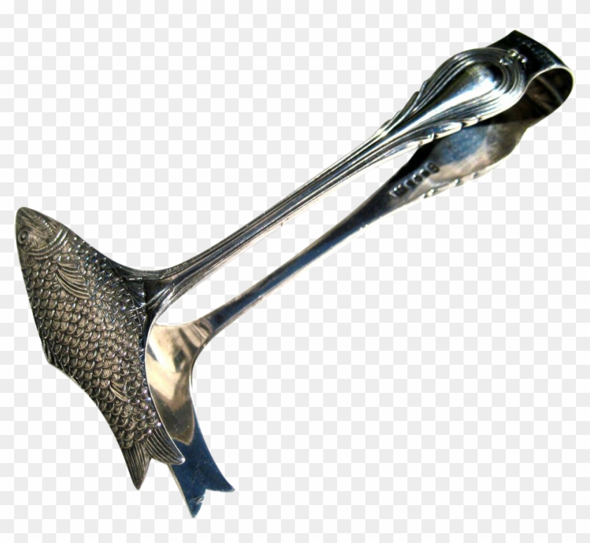 Early Vintage Silver Plate Sardine Tongs, Circa - Kitchen Utensil Clipart #4305862