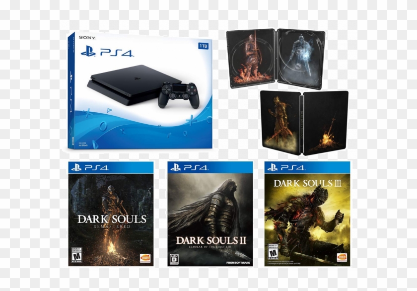 Playstation 4 Dark Souls Trilogy Slim Bundle - Dark Souls 1 2 3 Ps4 Clipart