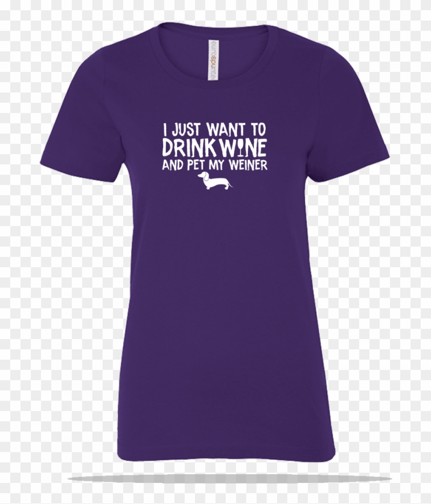 Pet My Weiner Ladies Tee - Active Shirt Clipart