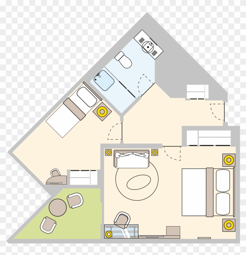 Suite Rooms - Floor Plan Clipart