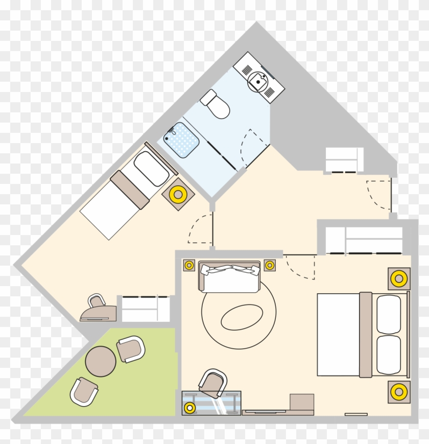 Suite Rooms - Floor Plan Clipart #4308539
