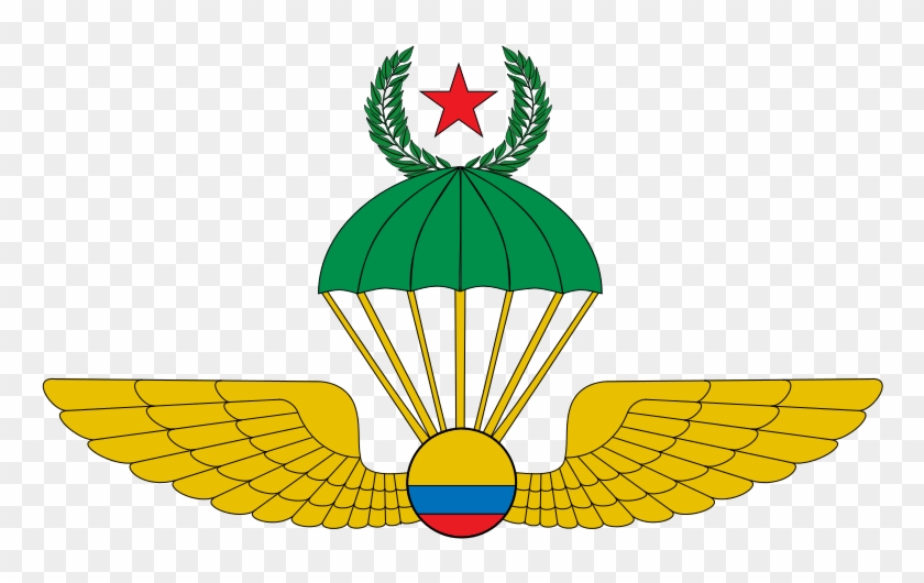 Escudo De Paracaidismo Militar-colombia Clipart