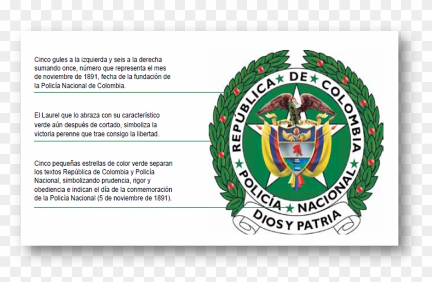 Ver El Escudo De La Policía Nacional De Colombia Es - National Police Of Colombia Clipart #4309742