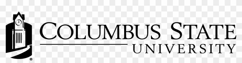 B&w For Light Bg, Web - Columbus State University Logo Clipart #4309746