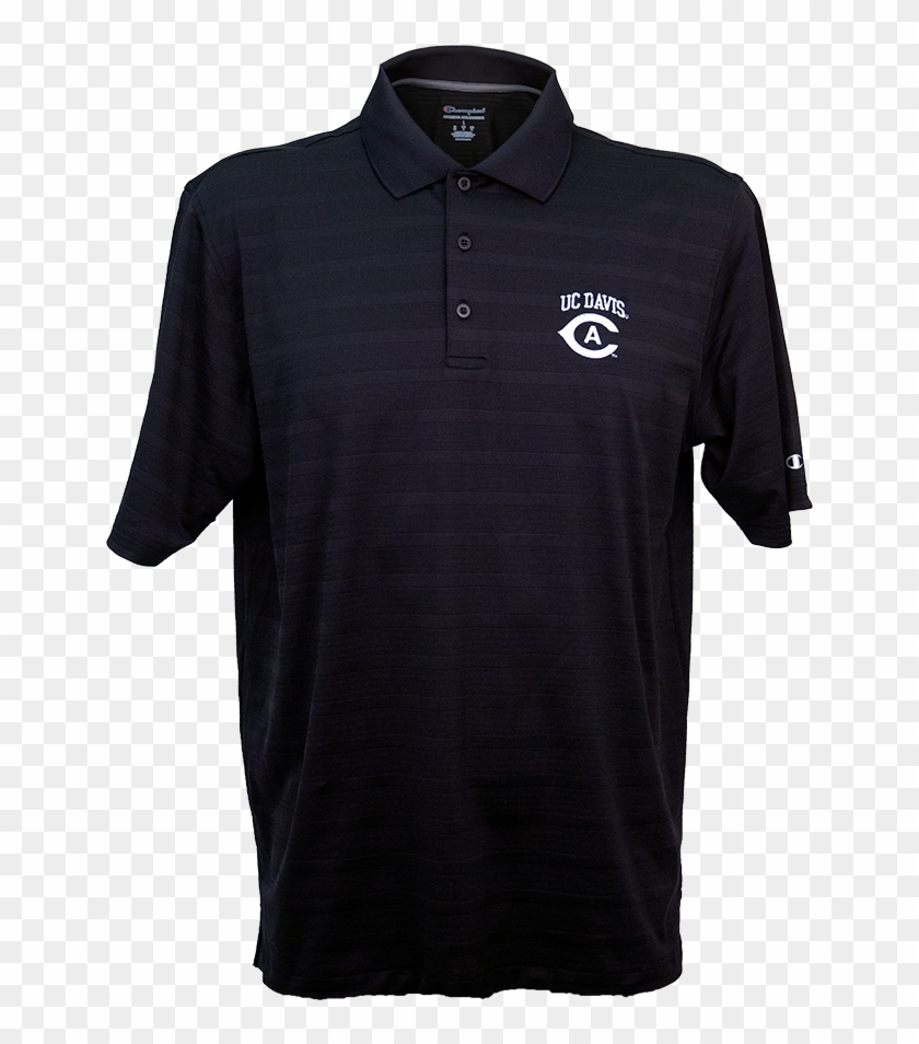 Champion® Uc Davis Atletic Logo Men's Polo Black - Arsenal Black Polo Clipart #4311131