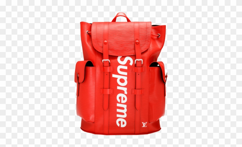 red supreme lv backpack