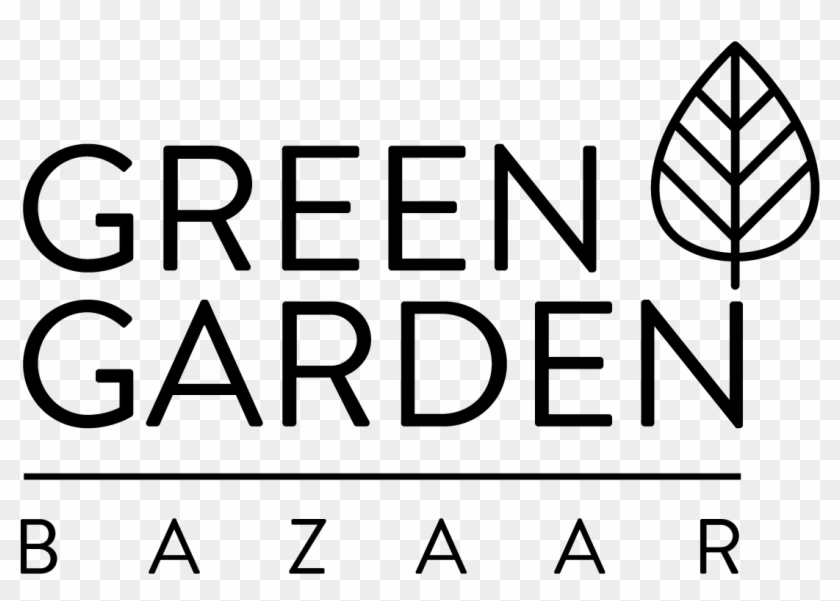 Green Garden Bazaar Logo - Line Art Clipart