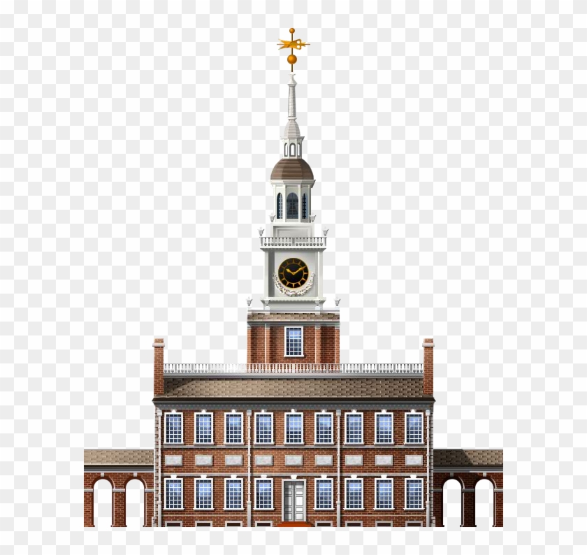 Ball State Bell Tower Png - Independence Hall Png Clipart #4313609