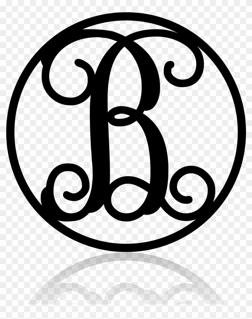One Letter Make - Metal Monogram Door Hanger Clipart