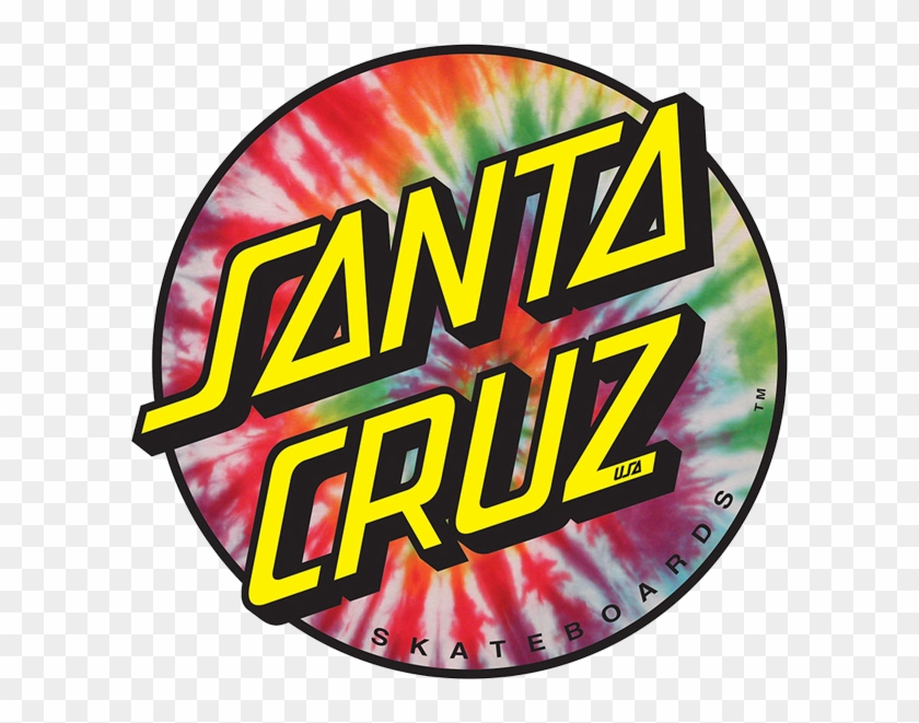 Sc Tie Dye Dot 3" Decal Santa Cruz Stickers, Santa - Santa Cruz Skateboards Clipart