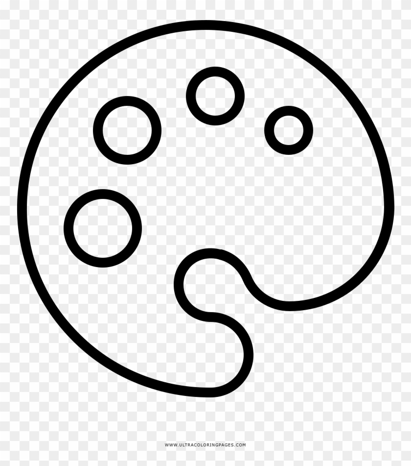 Paleta De Pintura Para Colorear - Paleta De Pintor Para Colorir Clipart