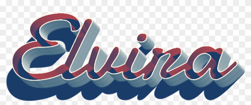 Elvira 3d Letter Png Name - Graphic Design Clipart