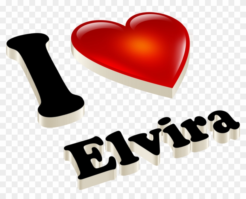 Elvira Heart Name Transparent Png - Anjali Name Clipart #4316192