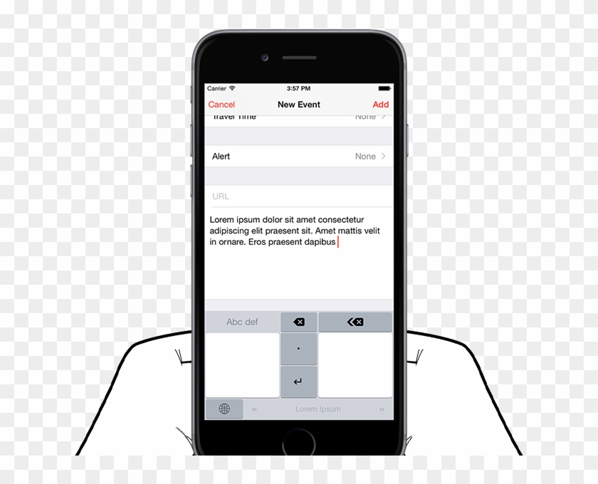 Lorem Ipsum Keyboard For Ios - Iphone Clipart #4316247
