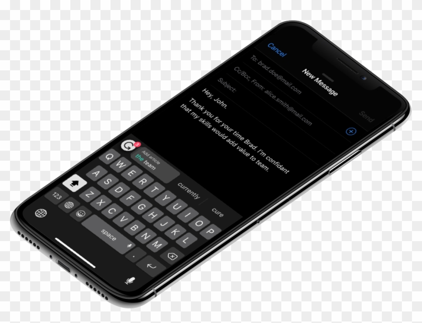 The Grammarly Keyboard On Ios - Smartphone Clipart #4316450
