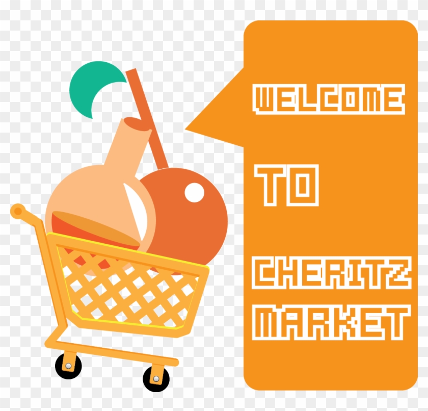 Cheritz Market Welcome - Shopping Cart Clipart