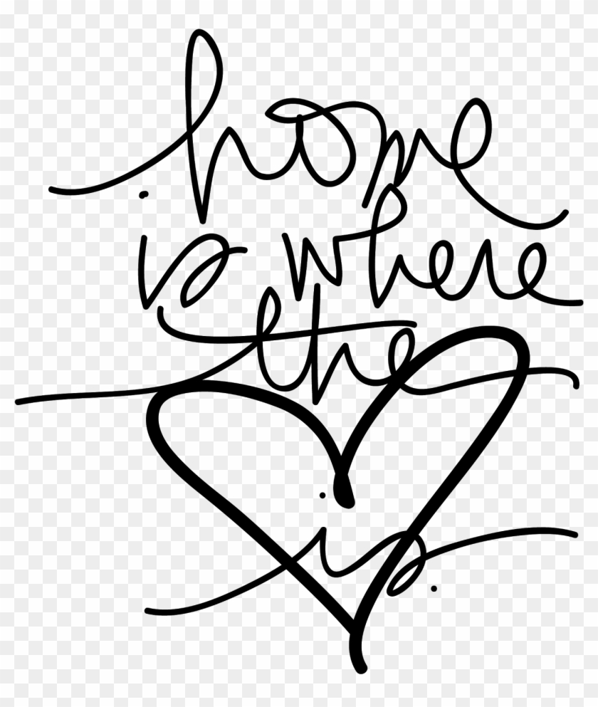 Home Is Where The Heart Is Png - Home Is Where The Heart Is Line Drawing Clipart #4317334