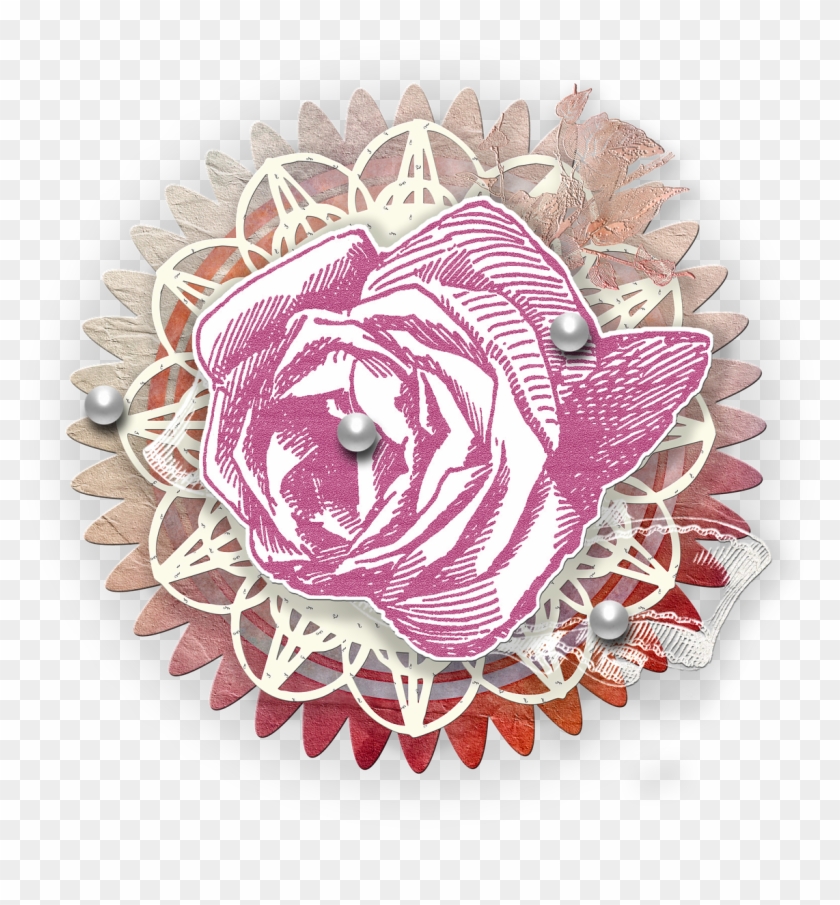 Scrapbook Flower Cluster Rose Png Image - Allen Tate Clipart #4317663