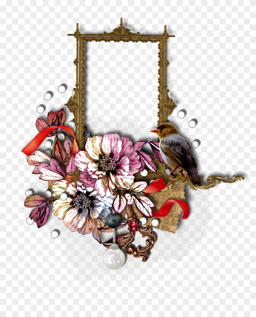 Scrapbook Frame Cluster Flower 1332459 - Picture Frame Clipart