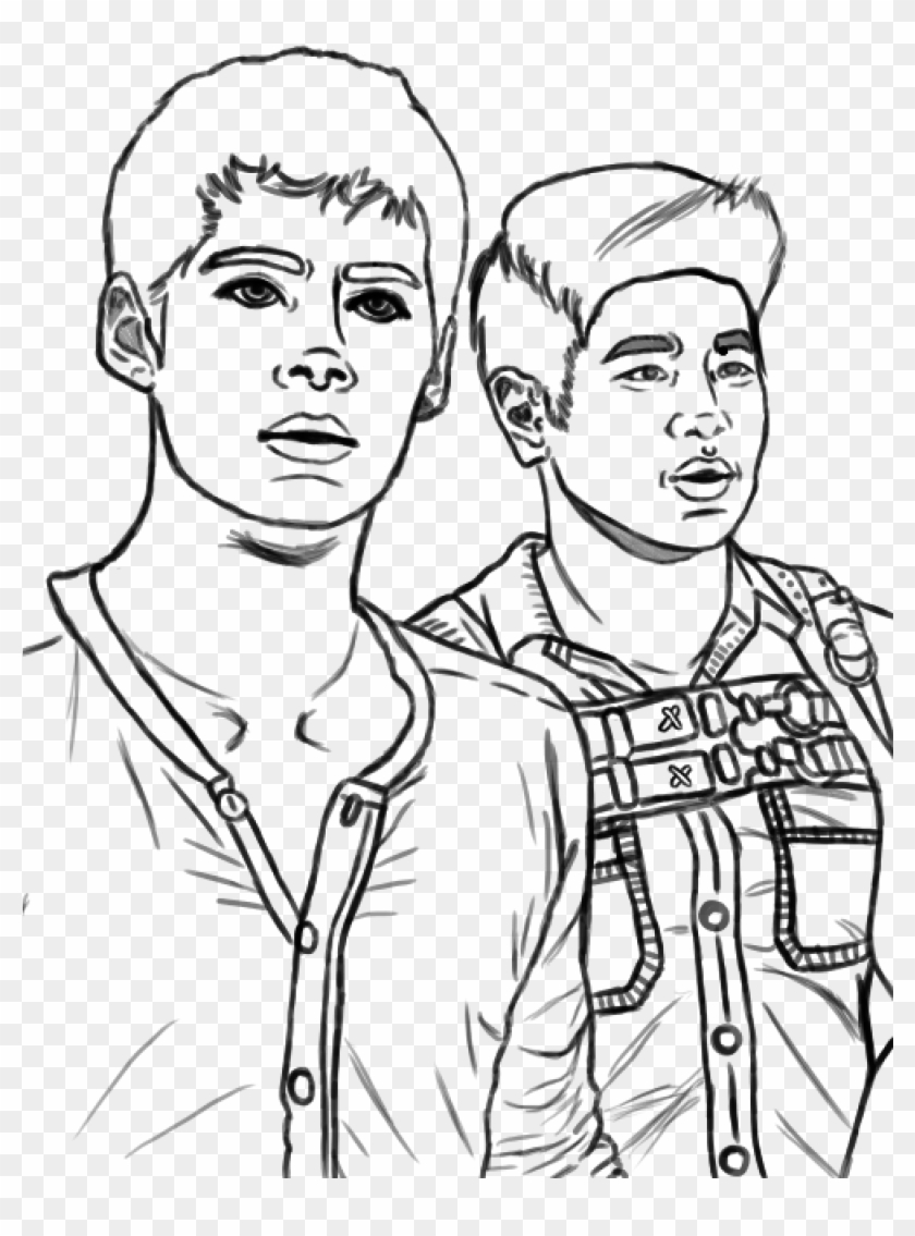 Thominho The Maze Runner Imogen Draws , Png Download - Line Art Clipart
