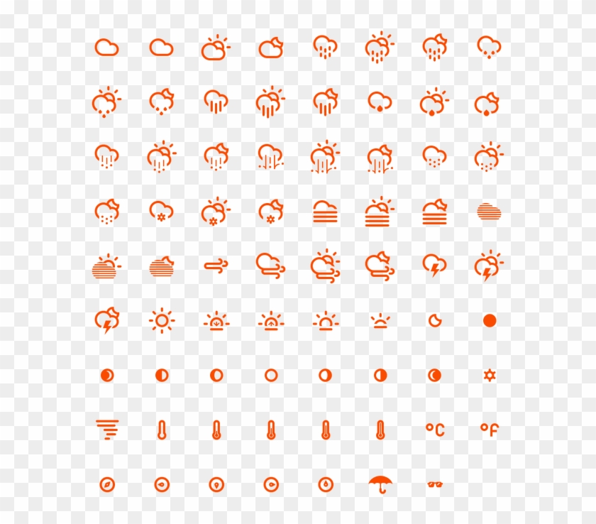 Climacons, 75 Free Weather Icons - Free Weather Icons Ttf Clipart
