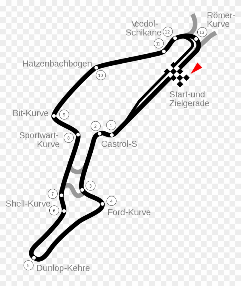 Nurburgring Sprintstrecke Clipart