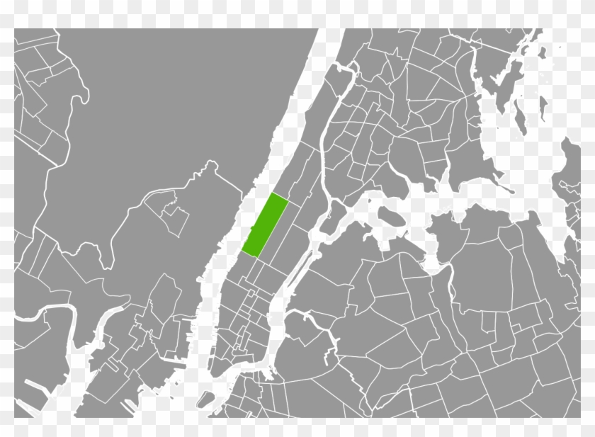 Map - New York City Map Silhouette Clipart #4320259