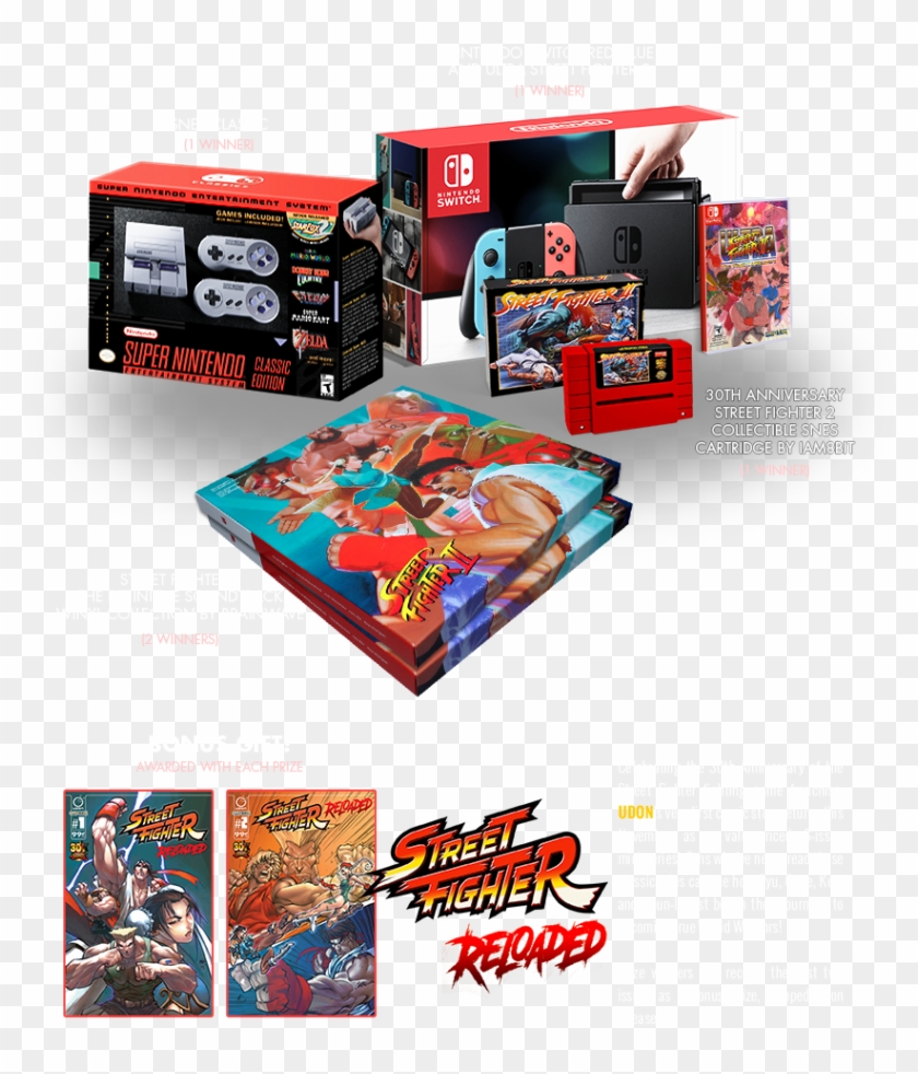 Nintendo Switch Bundle Plus Other Prizes - Street Fighter 30th Anniversary Nintendo Switch Clipart