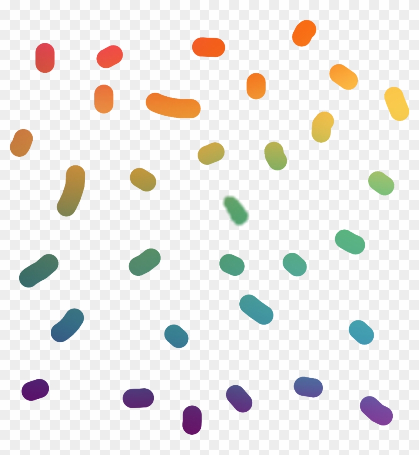 #rainbow #confetti #party #cool #like #edit #sticker - Polka Dot Clipart