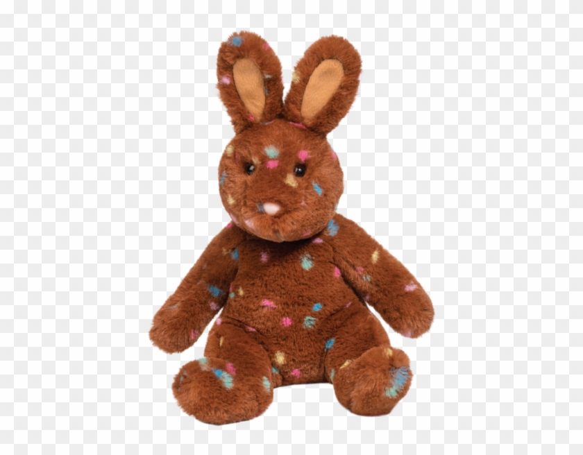 Confetti Plush Stuffed Bunny Rabbit 10” Brown Rainbow - Stuffed Toy Clipart