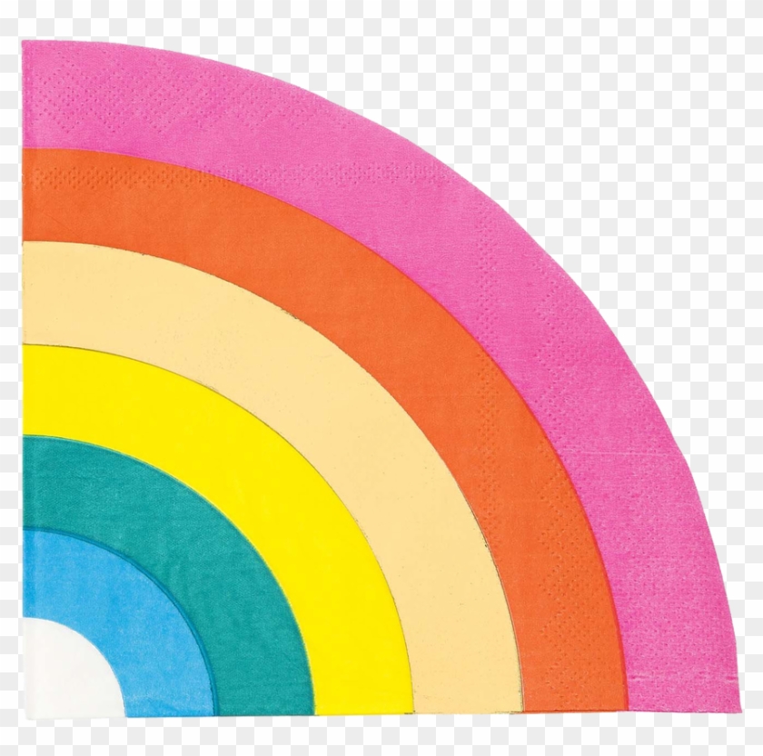 Birthday Brights Rainbow Shaped Napkins - Circle Clipart