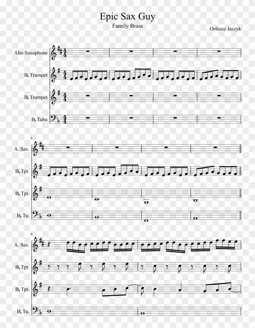 Little Fugue In G Minor Alto Sax Sheet Music Clipart #4322418