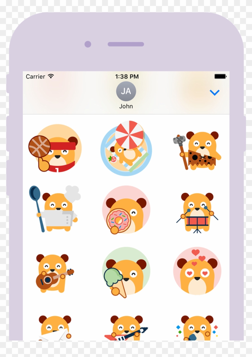 The “yelp Stickers” App Features Hammy The Hamster, - Smiley Clipart